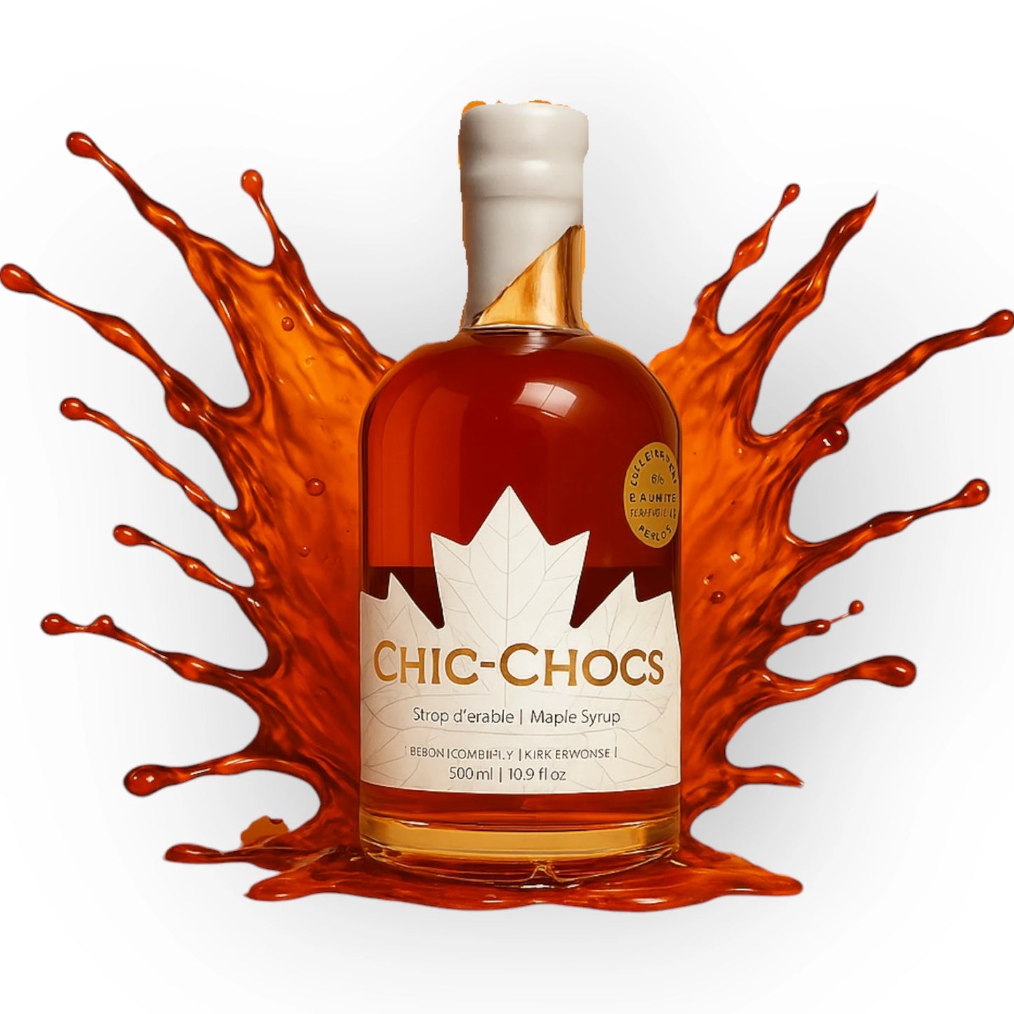 Sirop d’Érable Ambré OU foncé Premium Chic-Chocs – 100% Pur, Catégorie A, 500 ml