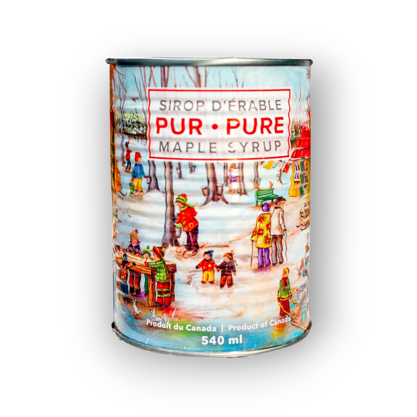 Sirop d’érable ambré, clair & foncé – en canne – 540 ml