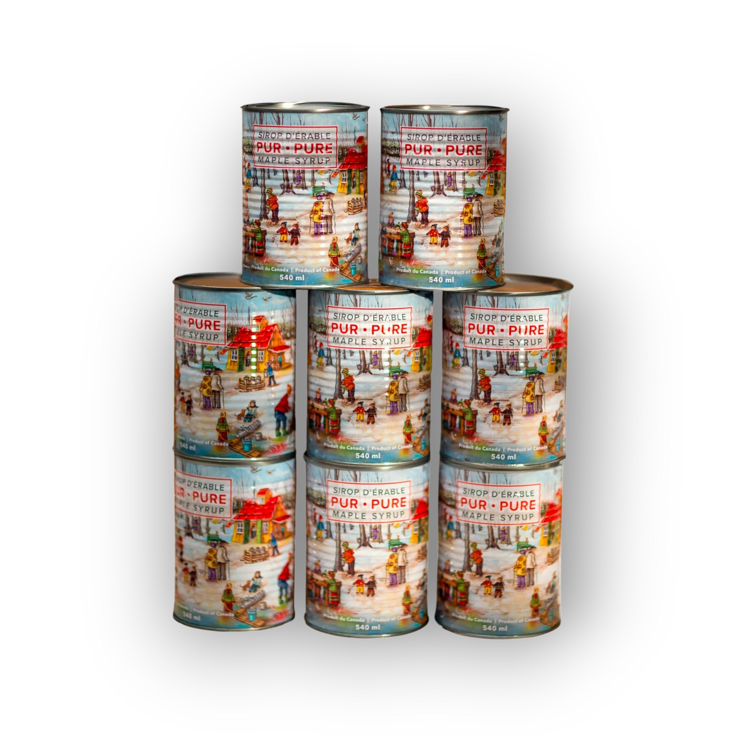 Sirop d'érable ambré canadien – 8 cannes de 540 ml - 1 gallon