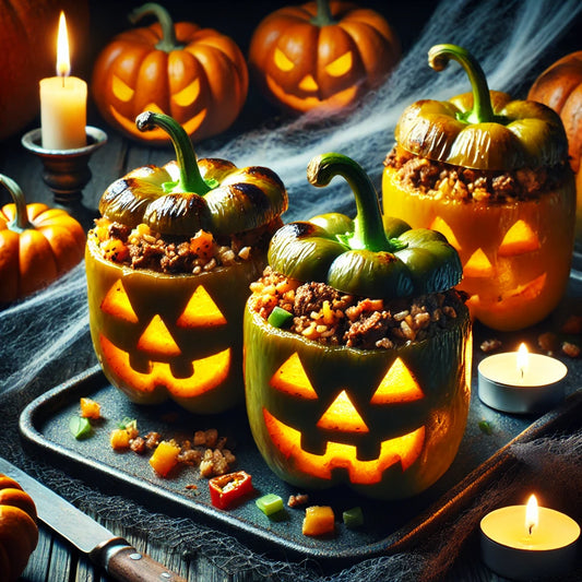 Poivrons Jack-o'-Lantern Farçis