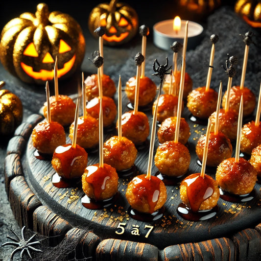 Boulettes de Viande Miniatures Glacées au Sirop d'Érable