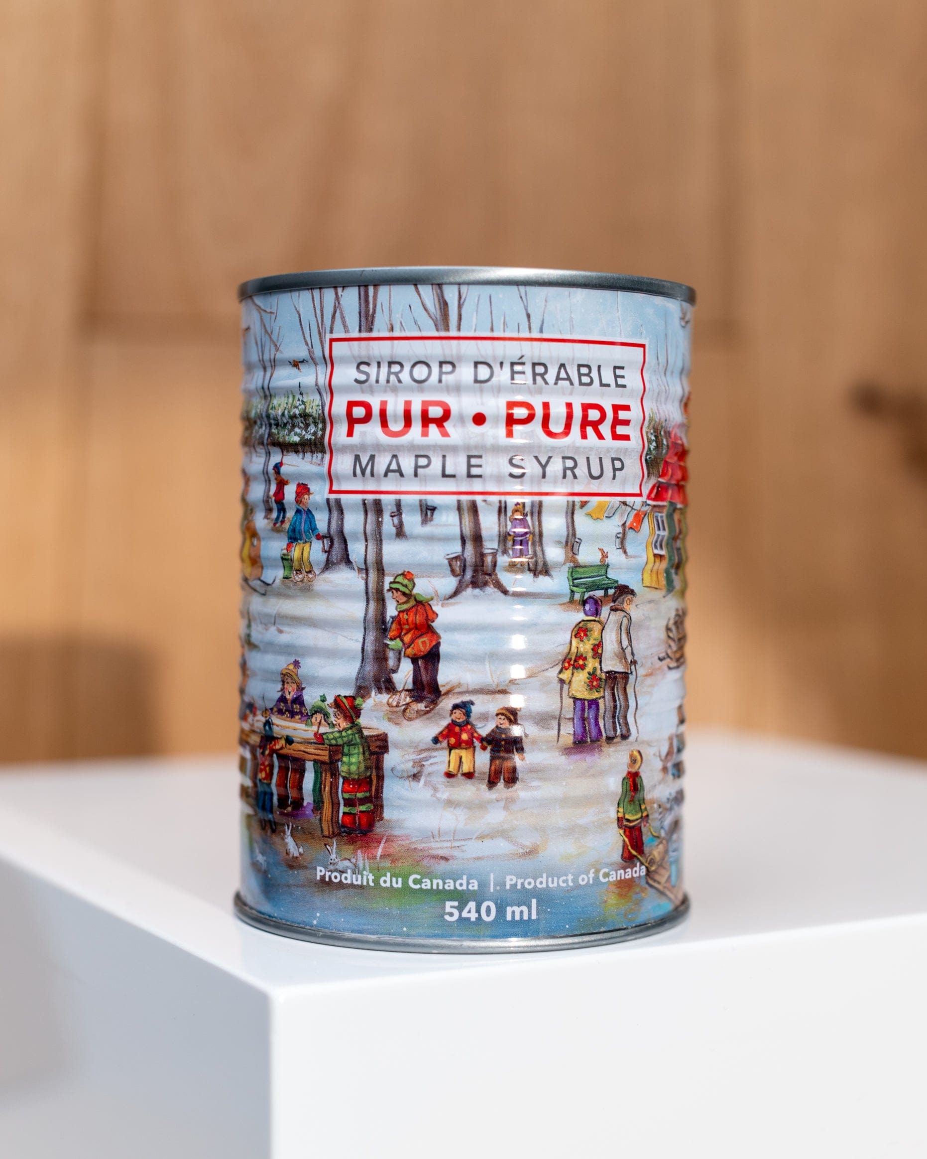 Amber, light and dark maple syrup – in can – 540 ml